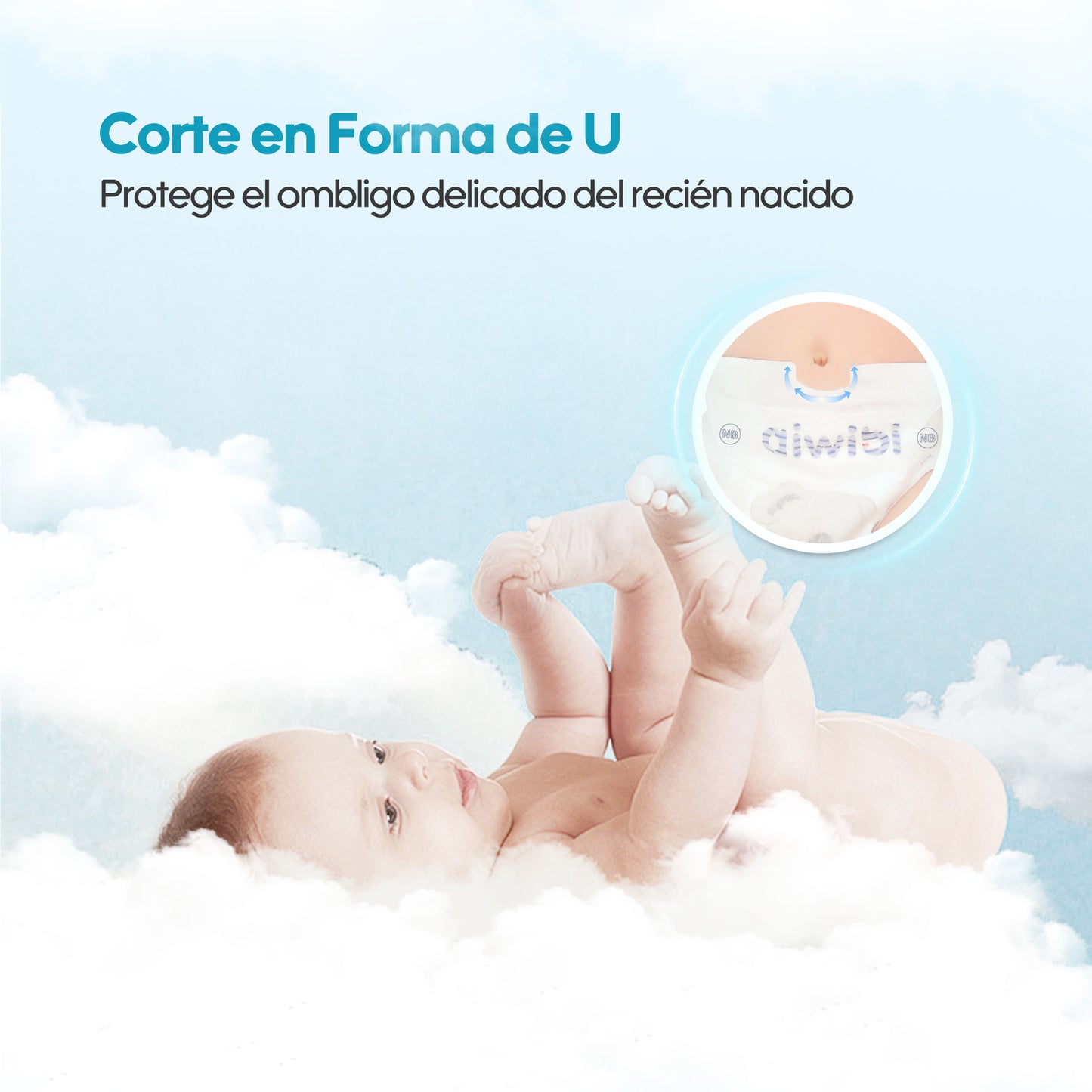 Pañales desechables para bebés Light Feather(NB)