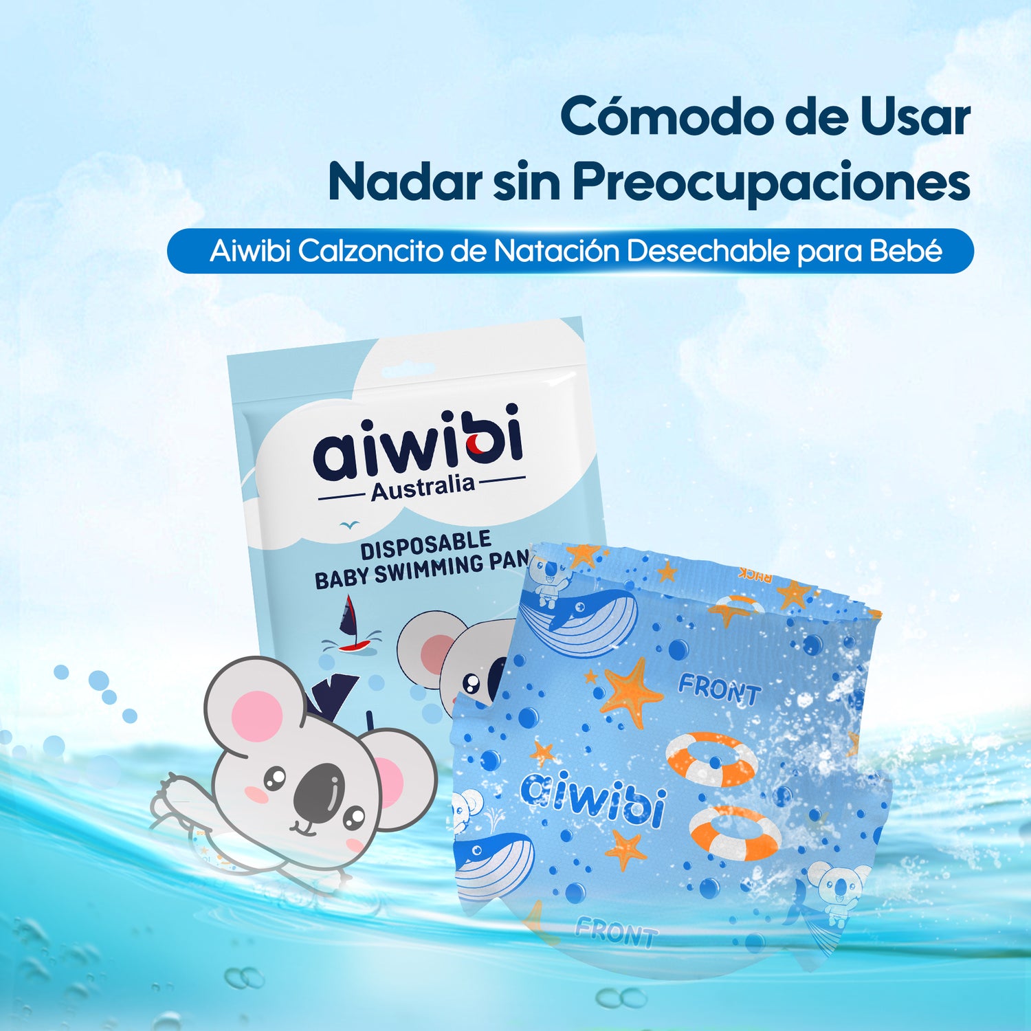 Pantalones de Natación Desechables para Bebés Talla(M)