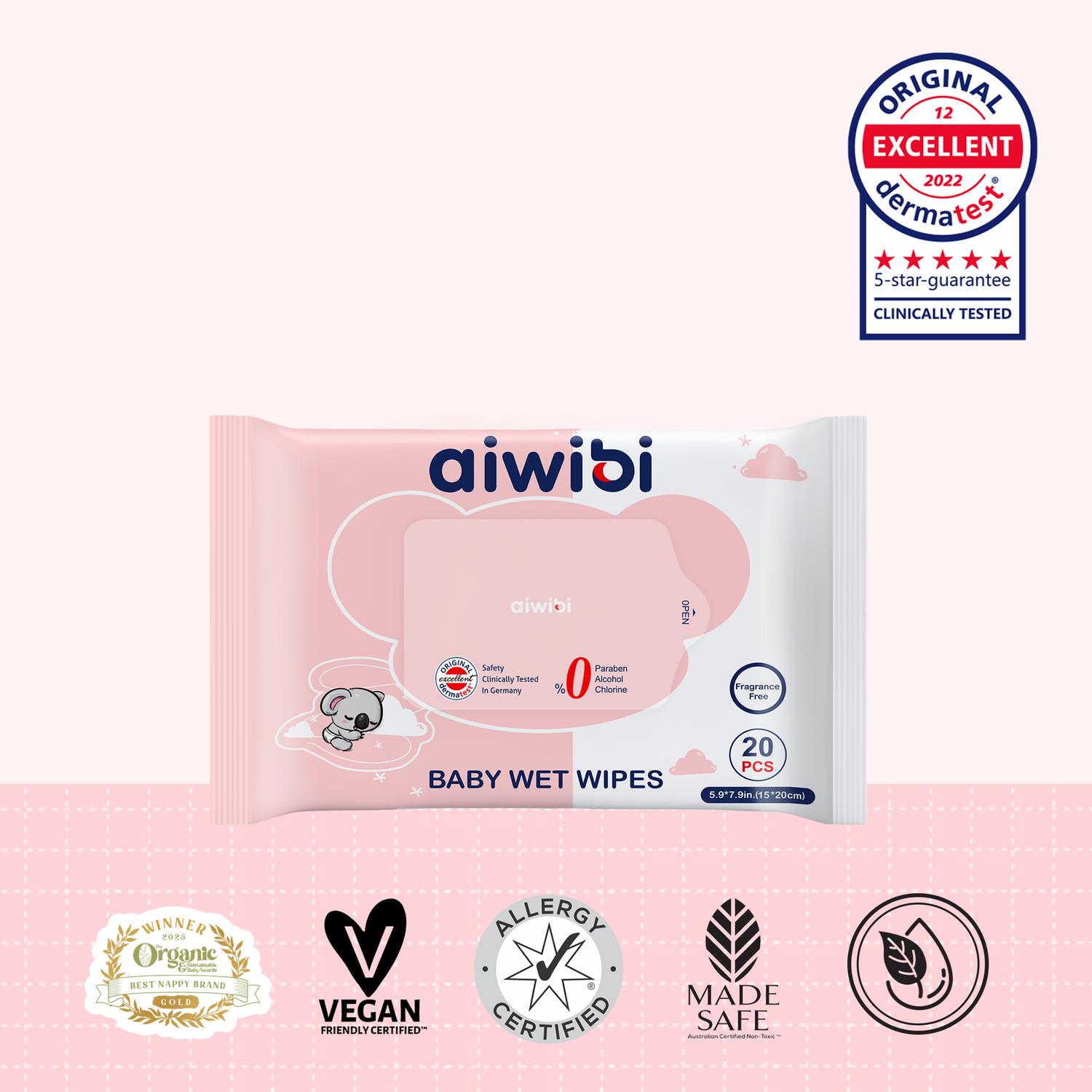 Pañitos húmedos para bebés Gentle Soft 20pcs (Sin Fragancia)