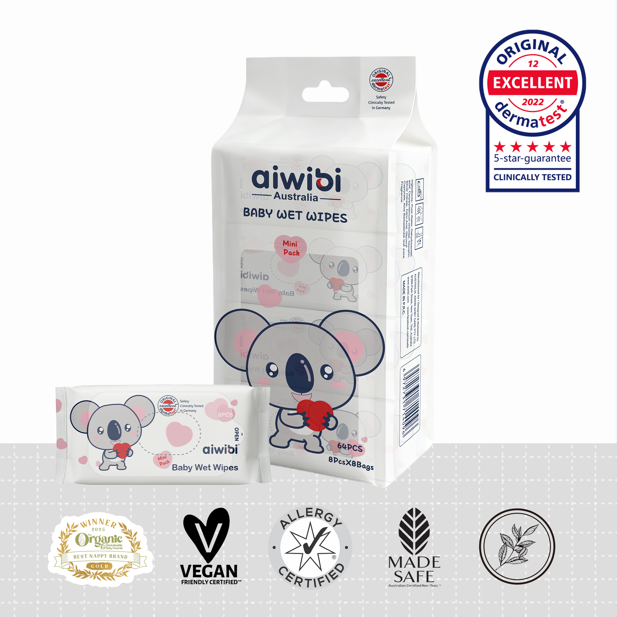 Toallitas Portátiles de Paquete Mini（Té verde）