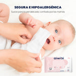 Pañitos húmedos hipoalergénicos Aiwibi, sin alcohol ni parabenos.