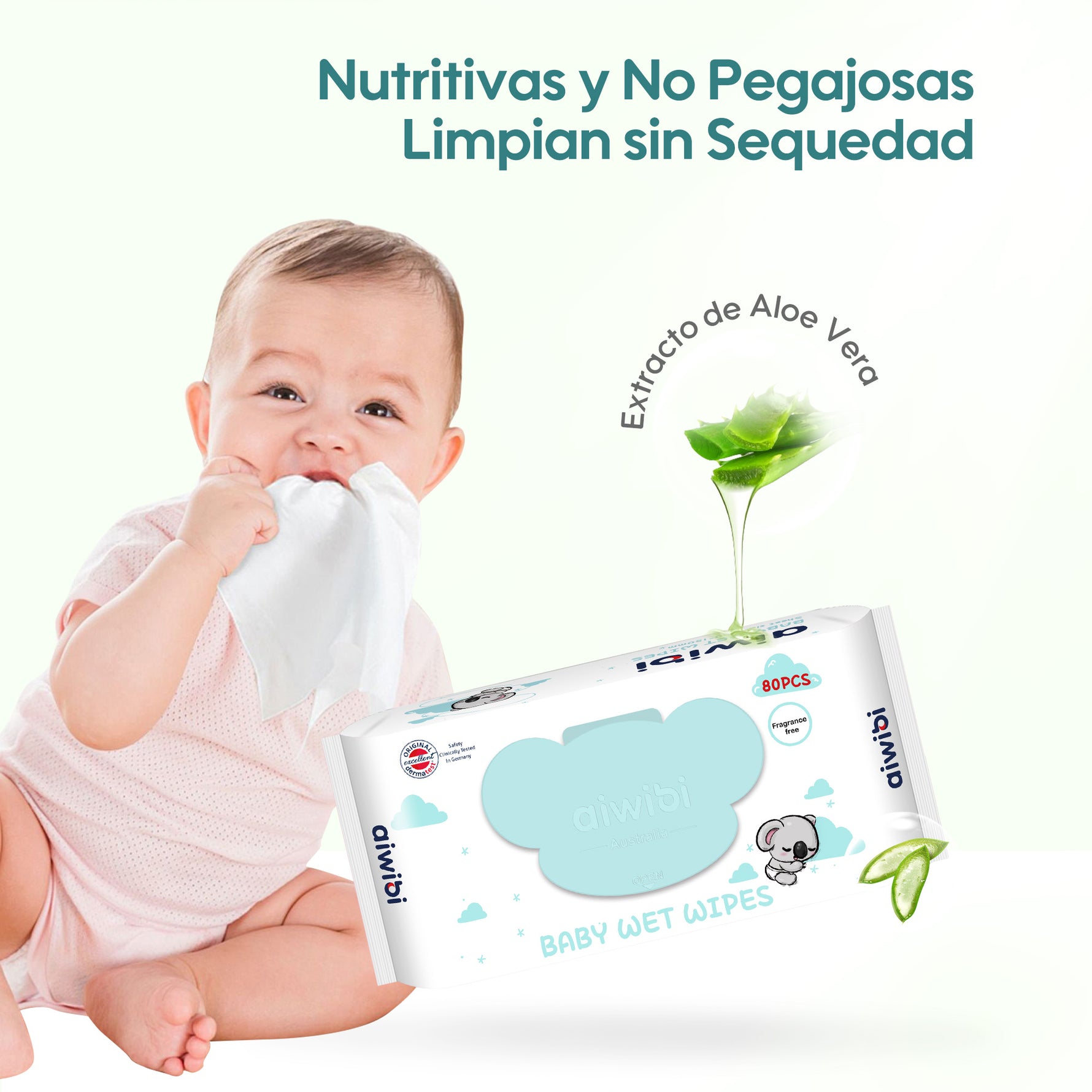 Fórmula hipoalergénica sin químicos agresivos. Los bebés pueden llevárselo a la boca sin sufrir daños.