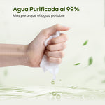 Pañitos húmedos Aiwibi Mini con 99% agua purificada - máxima pureza para la piel del bebé.